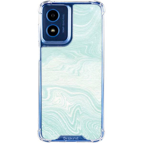 Marbleized Mint Moto G 5G (2024) Clear Case